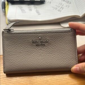 Kate Spade Pebbled Gray Wallet